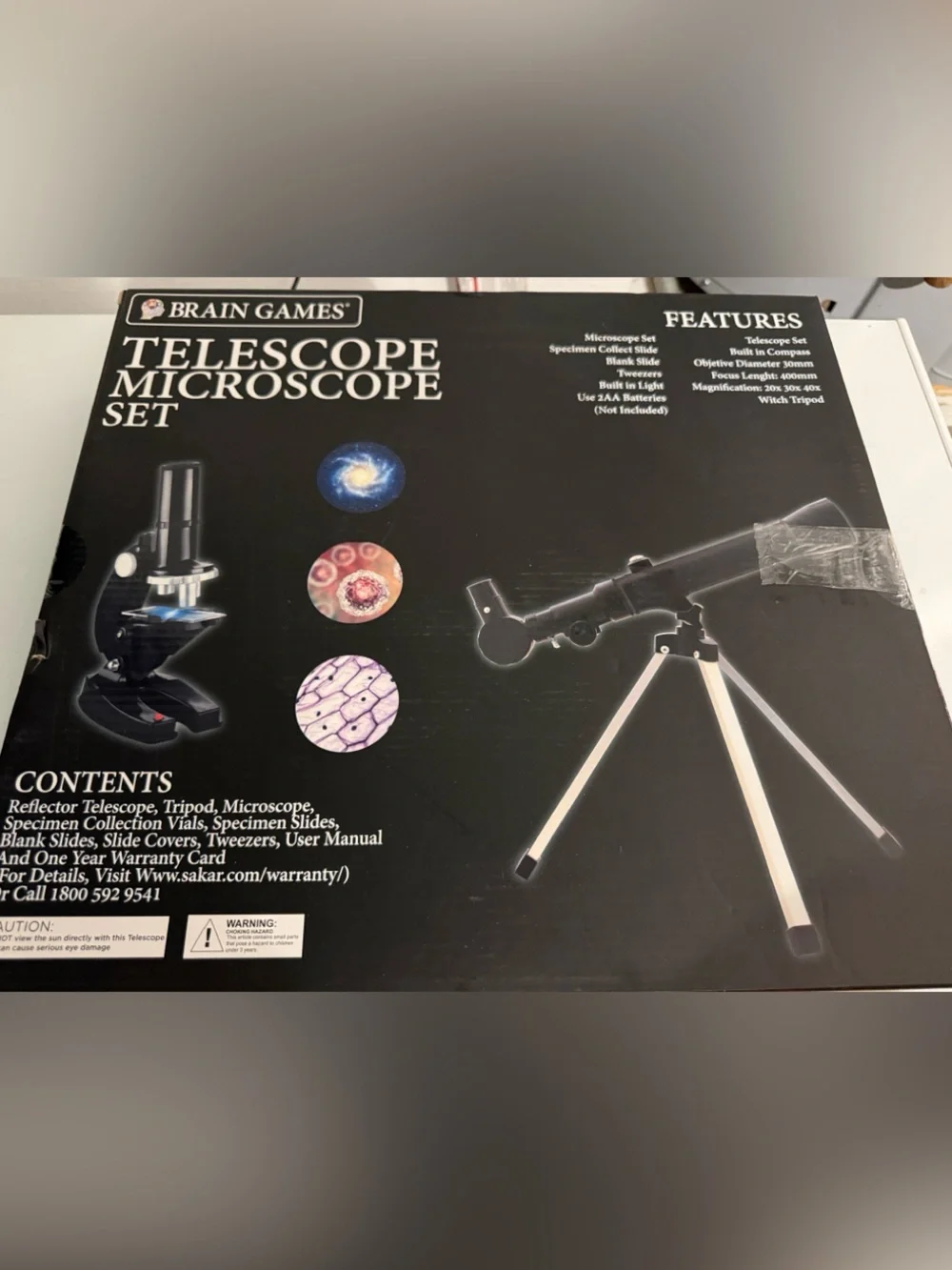 Brain Games Black Telescope and Microscope Combo